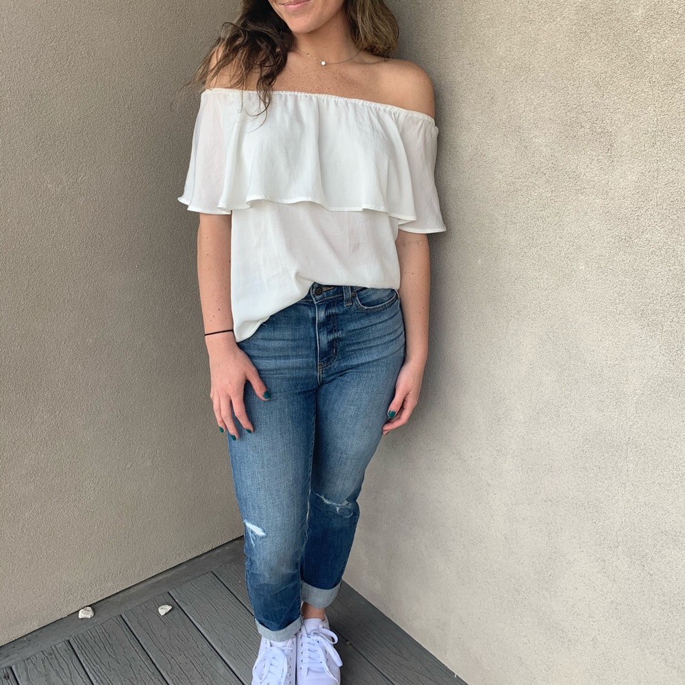 Forever 21 white off the shoulder top | S